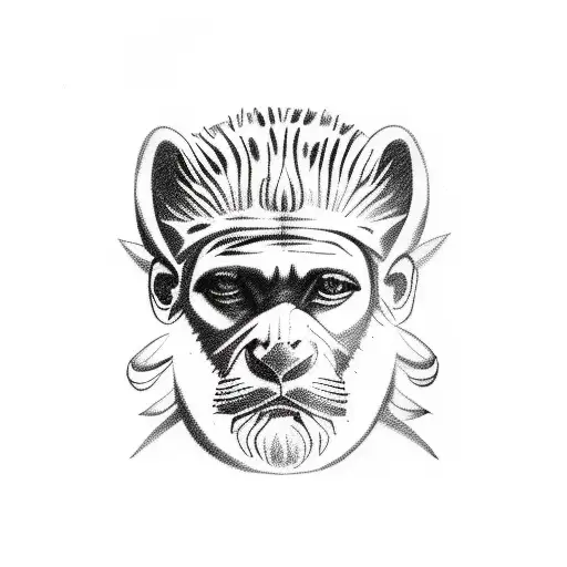 Socrates tattoo with jaguar and monkey on chest tattoo design idea