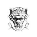 Socrates tattoo with jaguar and monkey on chest tattoo design idea
