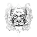 Socrates tattoo with jaguar and monkey on chest tattoo design idea