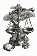 libra scales tattoo design idea