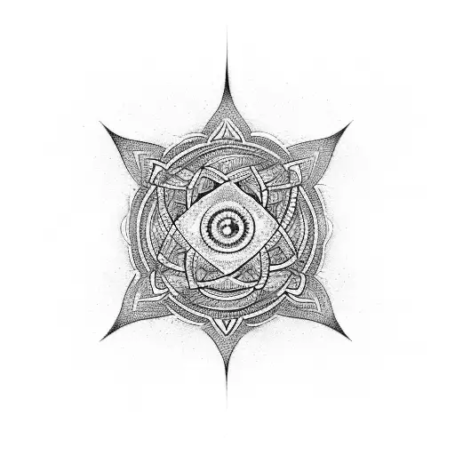 ancient symbol of tantra tattoo design idea