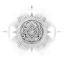 ancient symbol of tantra tattoo design idea