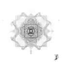 ancient symbol of tantra tattoo design idea