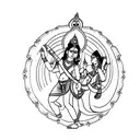 krishna and radha tattoo design idea