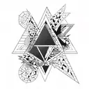 triangle of 3 different places which creates one entity tattoo design idea
