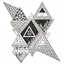 triangle of 3 different places which creates one entity tattoo design idea