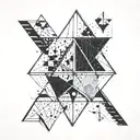 triangle of 3 different places which creates one entity tattoo design idea