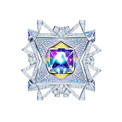 diamond binary sapphire jewel star 1000 facets tattoo design idea