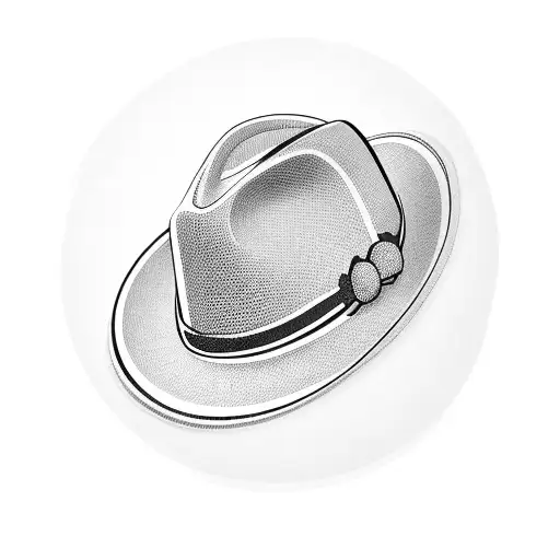 ham in a fedora tattoo design idea