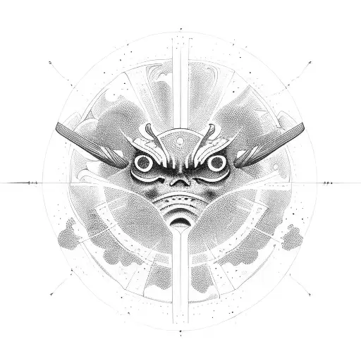 nebulous sunbeam hoctabgon tattoo design idea