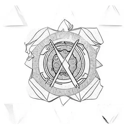 taco salt crystal molotov cocktail stained glass tattoo design idea