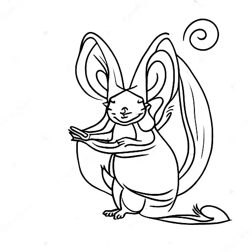 yoga squirrel death stainglass tattoo design idea