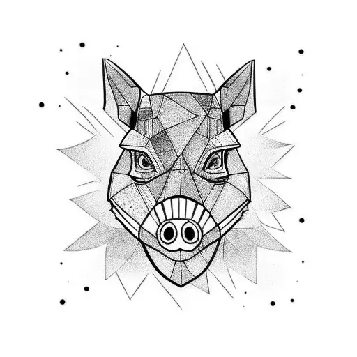 a scored ham  tattoo design idea