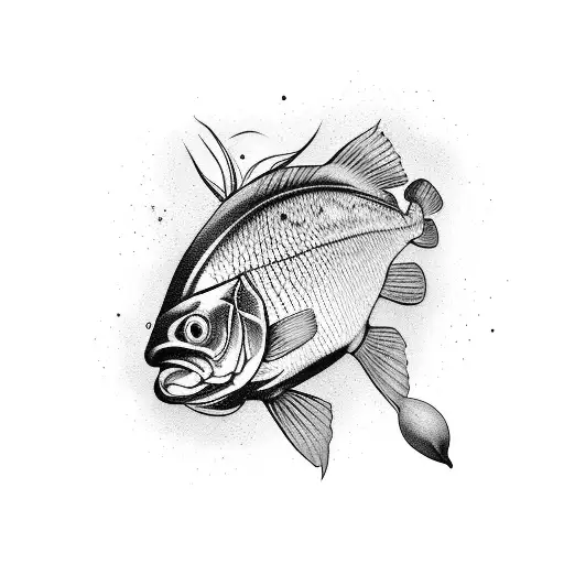 jalapeno bass fisherman tattoo design idea