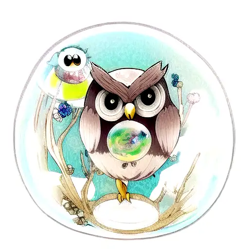 owl jelly globe tattoo design idea