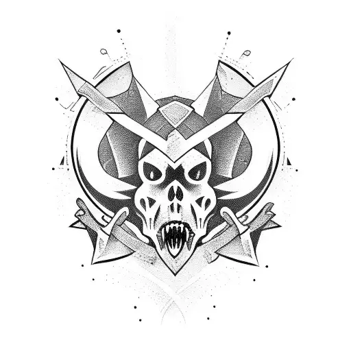 Ham hock warrior tattoo design idea