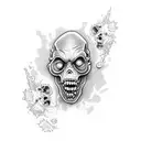 zombie maple tattoo design idea