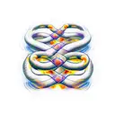 infinity snake flames tattoo design idea