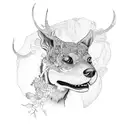 train in the countryside tattoo design idea