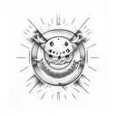 horny melon tattoo design idea