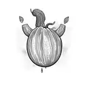 horny melon tattoo design idea