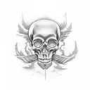 not crazy skull skyyl skylul tattoo design idea