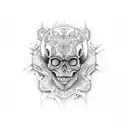 not crazy skull skyyl skylul tattoo design idea