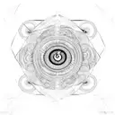 fractal eyeball tattoo design idea
