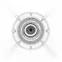 fractal eyeball tattoo design idea