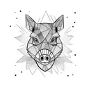 a scored ham  tattoo design idea