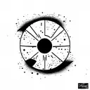 atomic badger explosion tattoo design idea