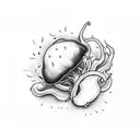 jalapeno mushroom cloud tattoo design idea