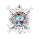 riverrun, past Eve and Adam’s, from swerve of shore to bend of bay, brings us by a commodius vicus of recirculation back tattoo design idea