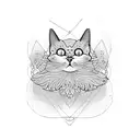 meow meow furry maths tattoo design idea