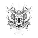 Ham hock warrior tattoo design idea