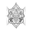 salt crystal molotov cocktail stained glass tattoo design idea