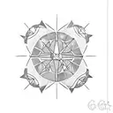 salt crystal molotov cocktail stained glass tattoo design idea