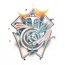 puke waffle tattoo design idea