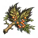 juniper branch tattoo design idea