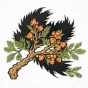 juniper branch tattoo design idea