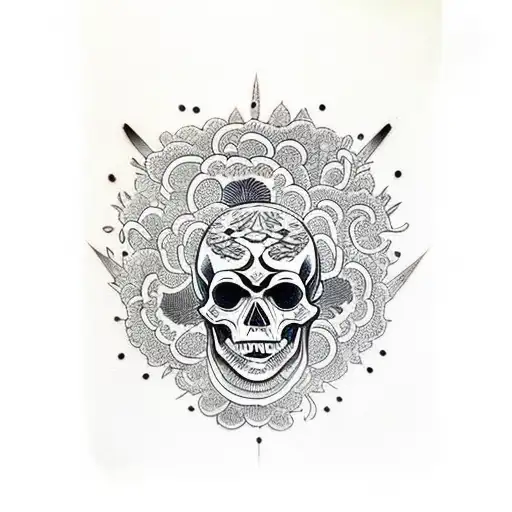 skull tattoo design idea