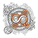 commitment astrology inifinity love  tattoo design idea