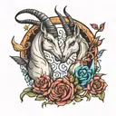 capricorn gemini love tattoo design idea