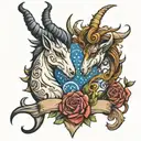 capricorn gemini love tattoo design idea