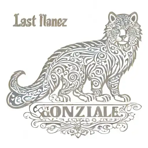 last name Gonzalez  tattoo design idea