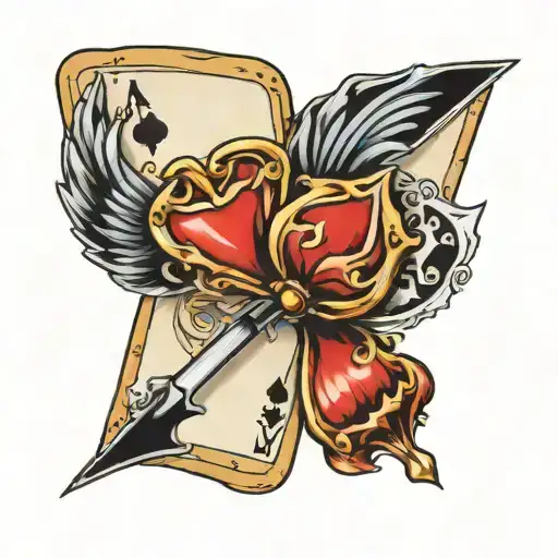 jack and ace card tattoo design idea