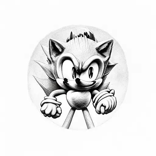 Sonic the Hedgehog tattoo design idea