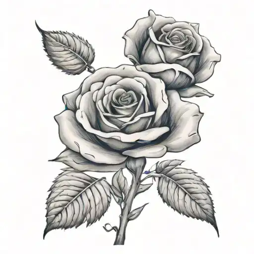 rose bush morphing tattoo design idea