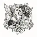 matching lesbian couple tattoo design tattoo design idea
