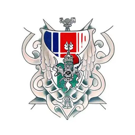 Can you draw a tattoo with a meaning to Hungary, England and Norway? tattoo design idea